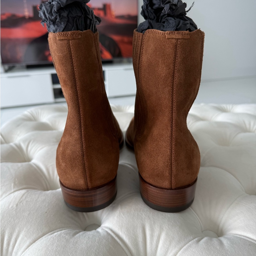 Saint Laurent Rich Brown Suede Men's Boots - Picture 3 of 4